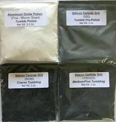 Rock Tumbler Grit And Professional Polish Kit For Rotary Tumbler - (4 Packs) • $12.39