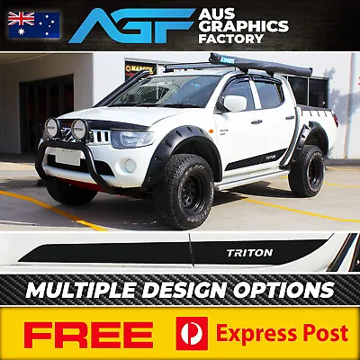 SIDE STRIPES To Fit MITSUBISHI TRITON 2006 - 2014 MN ML Decals Door Sticker Kit • $65