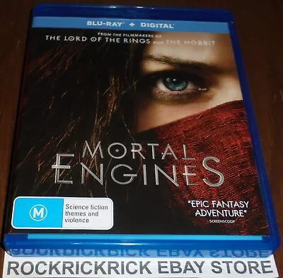 Mortal Engines Blu-ray Hera Hilmar Robert Sheehan Hugo Weaving • $7