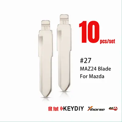 10Pcs #27 Metal Blank Uncut Flip KD/VVDI MAZ24 Remote Key Blade For Mazda M2/3/5 • $8.99