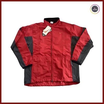 Nike Swoosh Scotchlite Retro Vintage Reflective Red Windrunner Jacket - XL (L) • $135.40