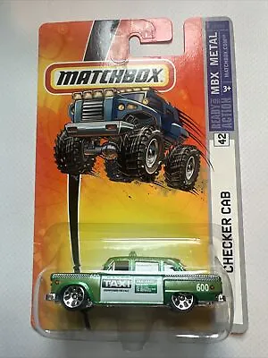 Matchbox MBX Metal (2005) Green Chevy Chevrolet Checker Taxi Cab Toy Car #42 E1 • $15.99