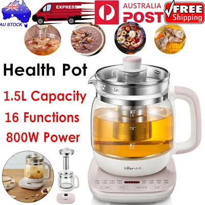 $56.03 • Buy Multifunction 1.5L Electric Health Pot Kettle Tea Soup Disinfect Stainless Steel