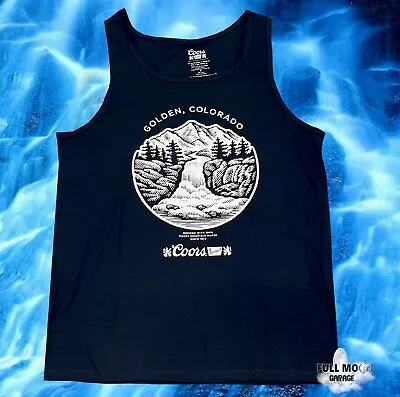 New Coors Classic Label Beer Navy Retro Logo Men's Vintage Tank Top T-Shirt • $14.95