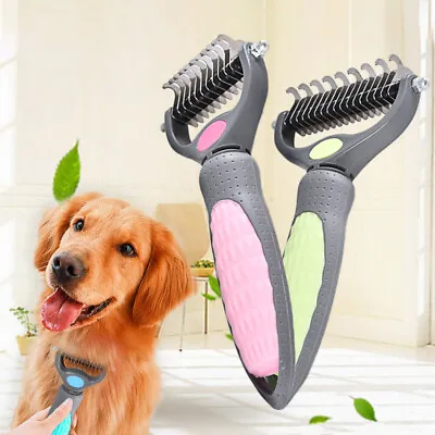 Dog Rake Hair Tool Pet Or Cat De Mating Grooming Undercoat De-matting • £7.85