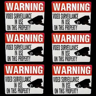 Lot Video Surveillance Security Camera Warning Stickers • $8.32