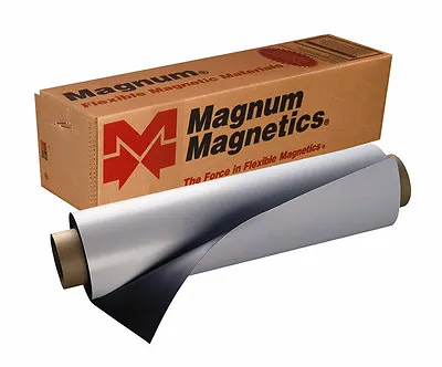 24  X 96  Roll Magnum Magnetics 30 Mil. Blank White Sheet - Car Vehicle Magnets • $39.95