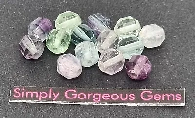 14 Pretty Energy Tube Shaped Rainbow Fluorite Gemstone Beads - 6.5 * 5.5 Mm  • £5.27