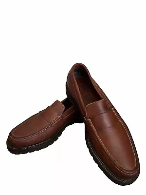 H.S. Trask Tasseled Leather Loafer Shoes Mens Size 9 M Brown • $24.90