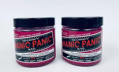 2 Manic Panic High Voltage Semi-Permanent Hair Color Cream - Hot Hot Pink 4 Oz • $17.95