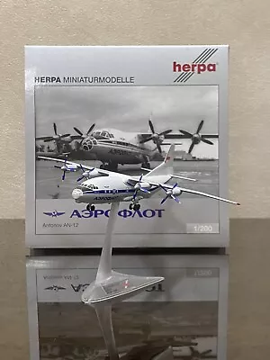 Antonov An-12 Aeroflot  Cccp-11527 1/200 Scale Plastic Model Herpa 554329 • $100