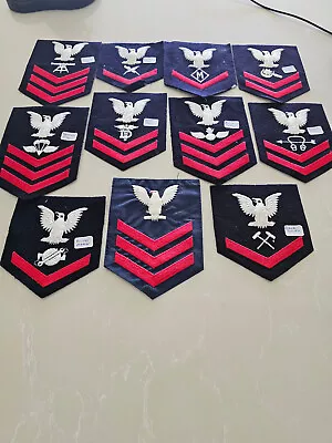 Lot Of 11 US Navy Vintage Military Patches • $10