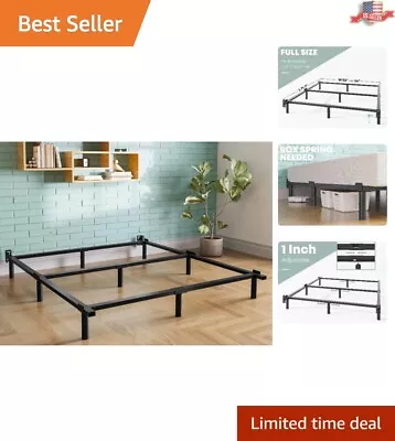 Heavy-Duty Full-Size Steel Bed Frame-Full - Adjustable Width Easy DIY Headboard • $76.96