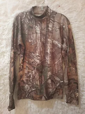 Adult Small Camo Mock Turtle Neck Long Sleeve Shirt Men • $7