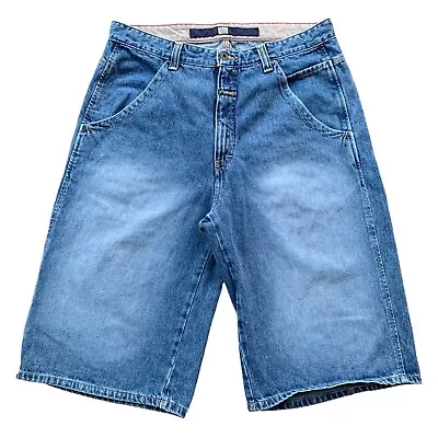 Marithe Francois Girbaud Mens Jorts Y2K Hip Hop Blue Jean Shorts Size 36 Denim • $44.97