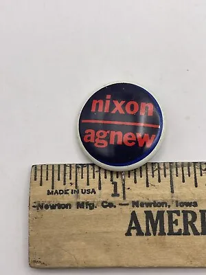 1968 Nixon Agnew Political Campaign Button Pinback Pin 1” Diameter F71B5 • $5