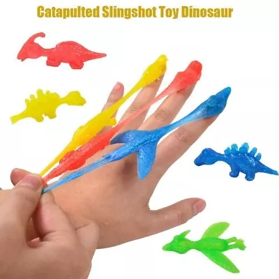 Fun Elastic Flying Finger Dinosaur Slingshot Dinosaur Finger Toys Catapult Toys • $19.76