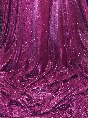 £7.95 • Buy Sparkly Glitter Stretch Moonlight Fabric 58”wide Dress Bridal Costumes Backdrop