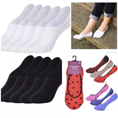 Men Womens Invisible Trainer Socks Footsies No Shoe Show Liner Socks Ladies  • £6.99