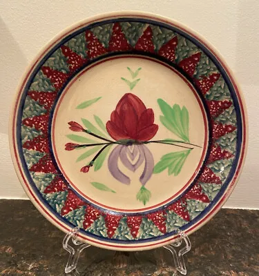 Antique Flowers Plate Petrus Regout & Co Maastricht Made In Holland 19th Century • $200