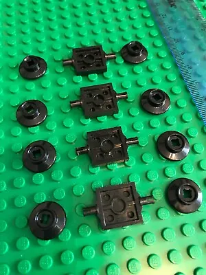 £2.49 • Buy Lego 8 X Technic Train / Railway Engine Small Track Wheels - Black + Axle Bricks