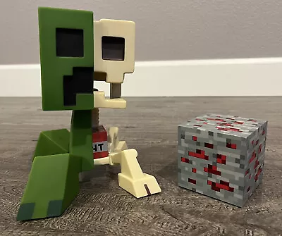 Minecraft Creeper Anatomy 8  Collectable Figure & Redstone Ore Cube Touch Light • $32.99