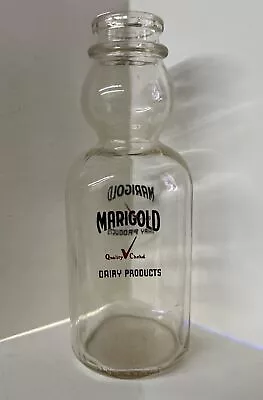 Vintage Marigold Dairy Products Milk Bottle Quality Chekd Glass Quart • $19.99