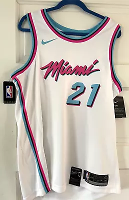 Miami Heat Hassan Whiteside Adidas Jersey #21 NBA Large  Dri-Fit New With Tags • $29.99