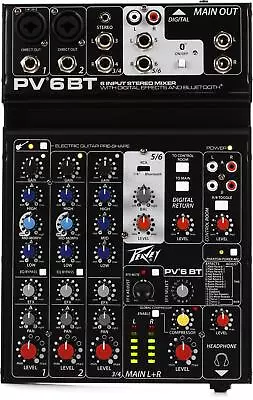 Peavey PV 6 BT Mixer With Bluetooth And Effects • $179.99