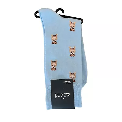 NEW J Crew Mens Socks Blue Bulldogs Novelty Crew Bulldog • $10.79