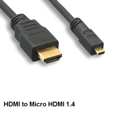 1ft HDMI 1.4 Male To Micro HDMI Male Cable W/ Ethernet Camcorder Digital Camera • $9.21