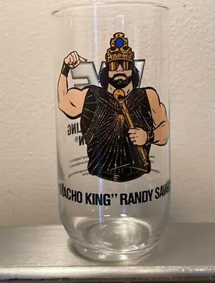 Macho Man Macho King Randy Savage WWF WWE Wrestling Wrestler 1990 Glass Cup • $14.56