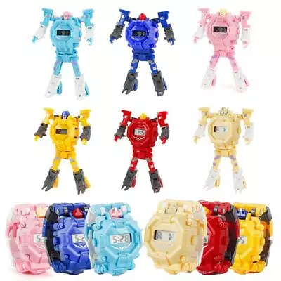 3 In 1 Transformers Projection Watch Manual Transformation Robots Kids Boys Toys • $8.99