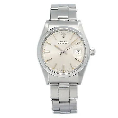 Rolex Oyster Date 6694 Stainless Steel Silver Index Dial Men's Watch 34mm • $2795