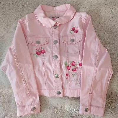 Mezzo Piano Pink Strawberry Embroided Jacket Size 130cm • $45