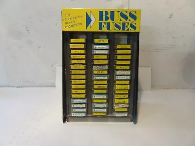 Vintage Buss Fuses Metal Counter Display Rack W/ 47 Boxes Of Fuses • $35