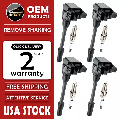 4 Ignition Coils + 4 Spark Plug For Mitsubishi Carisma Space Star 4G93 4G94 • $71.40