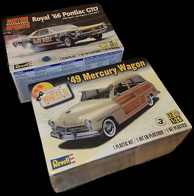 Revell 1:25 Model Kits | '49 Mercury Wagon - NIB | Royal '66 Pontiac GTO • $98