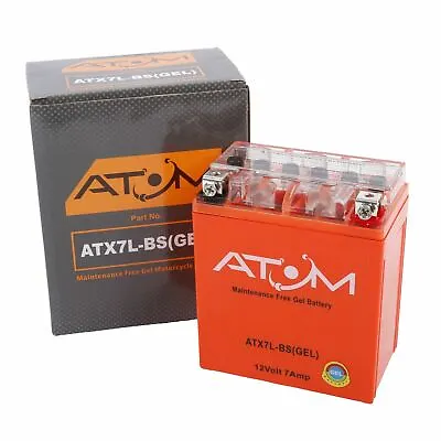 Atom Advanced ATX7L-BS Gel Motorcycle Battery YTX7L-BS For Yamaha XT 125 05-11 • £41.99