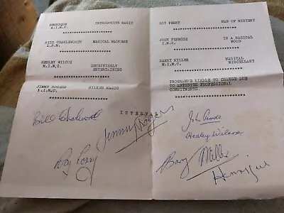 Multi Signed MAGICIANS BARRY MILLER JOHN PENROSE ROY PERRY +5 Magic Autographs • £10