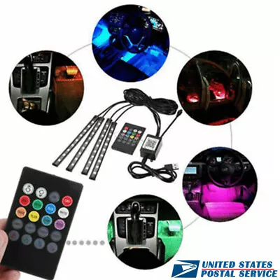 Parts Accessories RGB LED Lights Car Interior Floor Decor Atmosphere Strip Lamp • $31.46