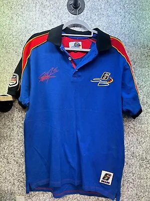 STEFAN BRADL LCR Honda Official Merchandise Blue MOTO GP Poloshirt Size L VGC • £12.99