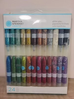 24 Colors Martha Stewart Glitter Glue Arts Crafts Tubes  • $17.99