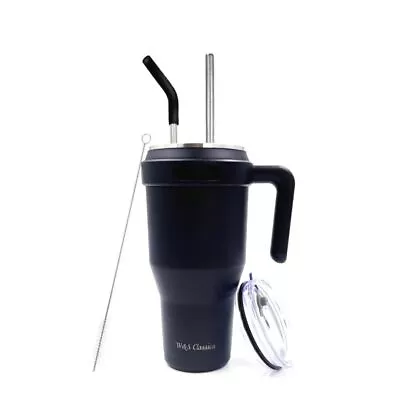 Classic 40OZ Tumbler H2.0 | Vaccum Insulated Travel Mug With Handle And Straw... • $30.99