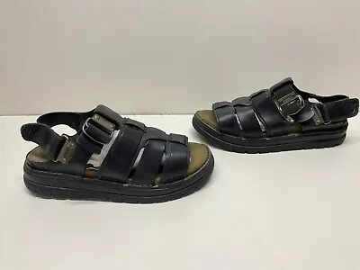 Timberland Leather Sandals Mens 8 M Black Buckle Strap Fisherman Open Toe • $19.99