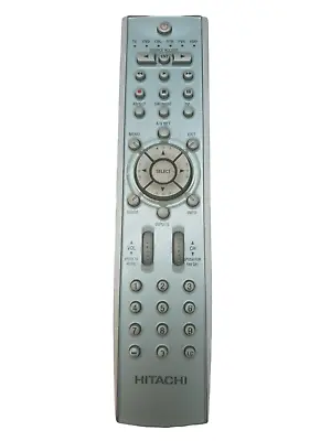 $11.99 • Buy Hitachi CLU-3843WL Silver AA Battery(x2)-Powered TV Remote Control