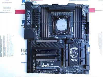 X99A GODLIKE GAMING CARBON + I7-5820K CPU • $250