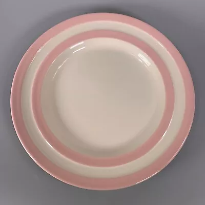 T G Green Cornishware Dinner Lunch Plate 25.5cm Pink Striped Ceramic Single Rare • £22.50