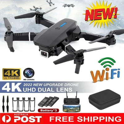 $48.99 • Buy  E88 Pro 4K HD 4K Wifi FPV Foldable Dual Camera RC Drone Quadcopter With Battery