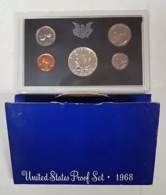 SS0568SXMPiO U.S. MINT 5 COIN YEAR 1968-S PROOF SET TONED OGP!!! • $8.79